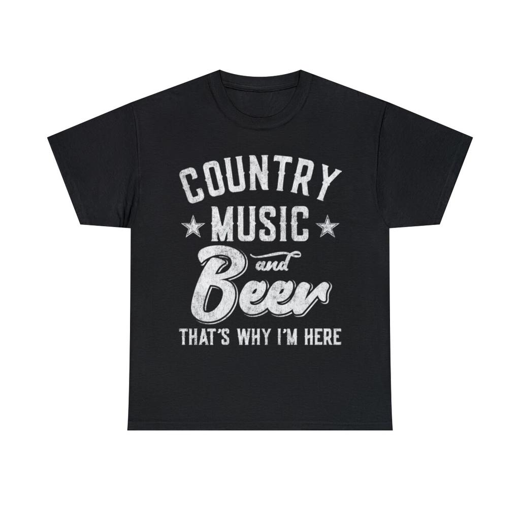 Country Music And Beer That's Why I'm Here Graphic Tee Shirt, S-5XL