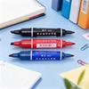 5pcs Double Headed Permanent Markers Black Red Blue Oil Marker Pens Waterproof Quick-Drying Marker Pens for Stationery School