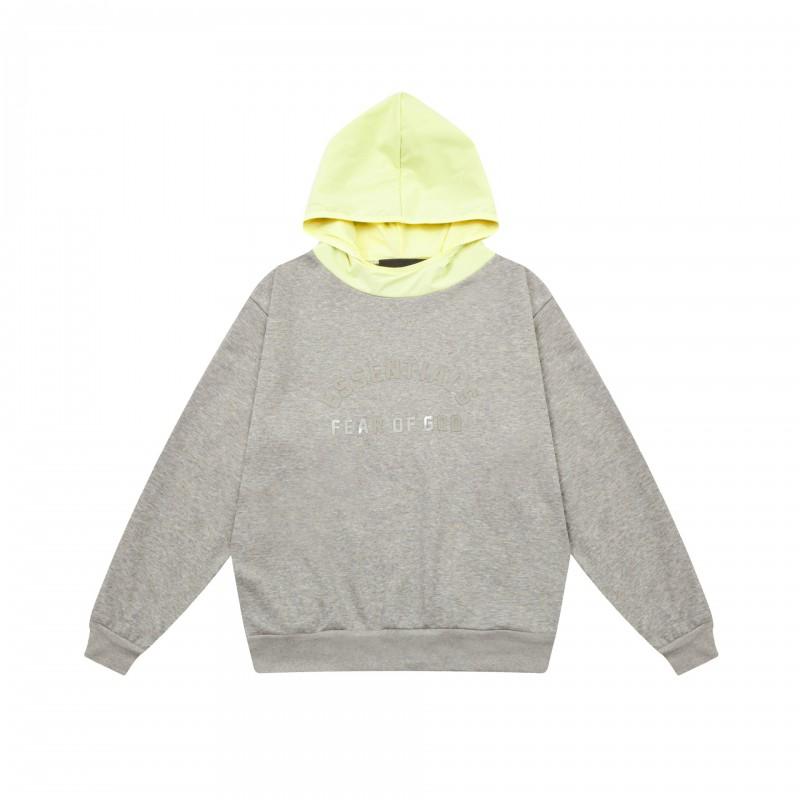 Unisex FOG Icon Double-Line Hoodie Cotton Warm Fleece Lined Crewneck Sweatshirt Winter Streetwear