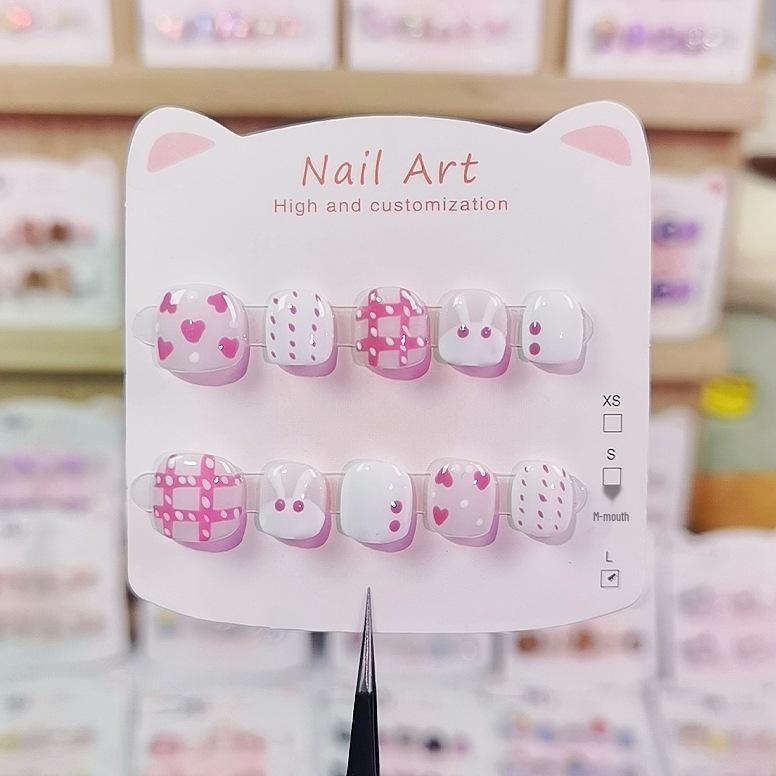 Handmade Reusable Wearable Children s Nail Art - Bear Lollipop Design [Collection 3]