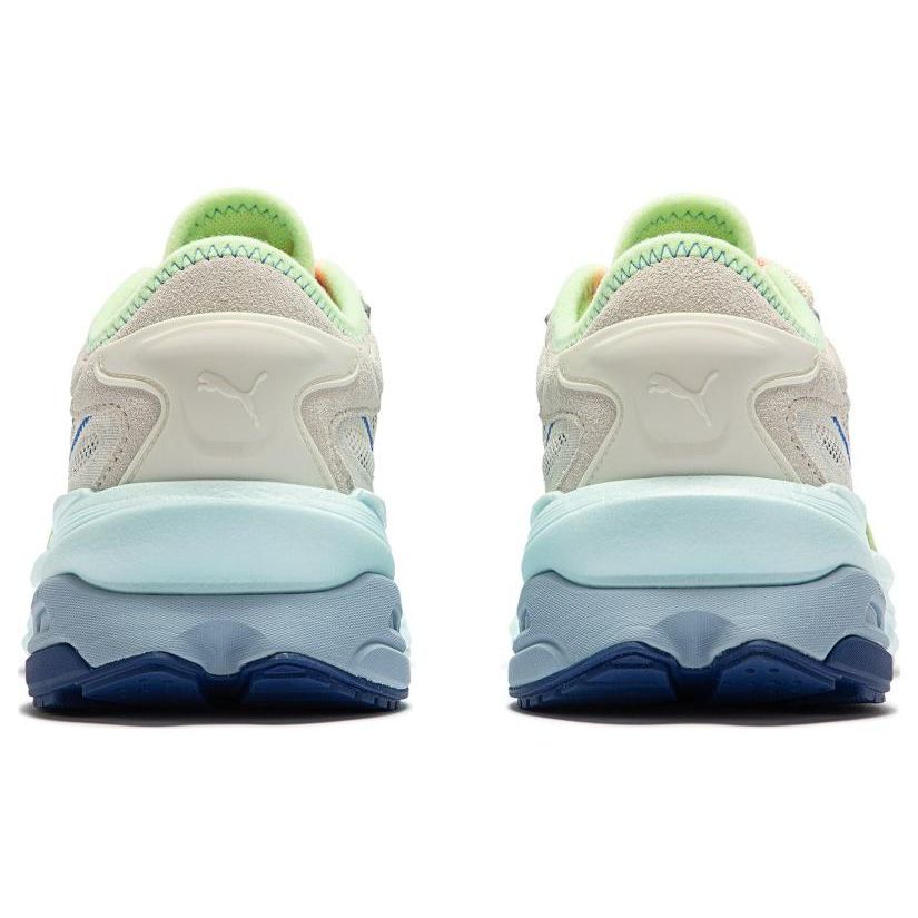 Puma Comfortable Fabric Synthetic Leather TPU Leather Non-Slip Wear-Resistant Breathable Low-Top Running Shoes Unisex Sneaker Off-White Blue 388155-02