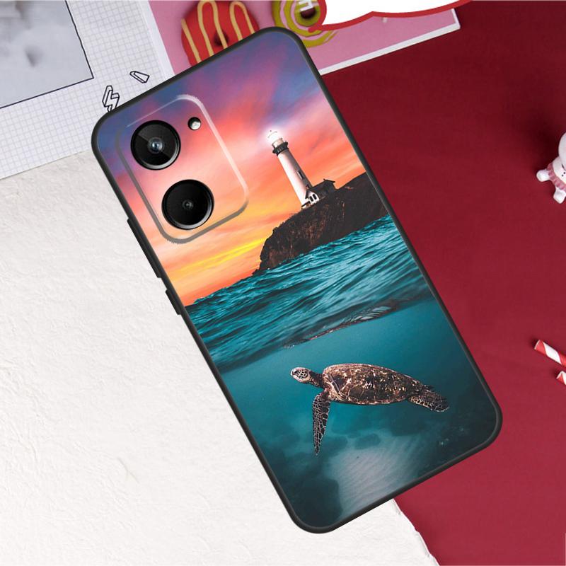 Cute Cartoon Turtles For Realme 10 11 12 13 14 Pro Plus GT6 GT7 15 Pro C61 C67 C63 C71 C55 C51 C65 C53 C75 Case
