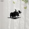 Forged Moose Wall Art Metal Elk Decor for Living Room