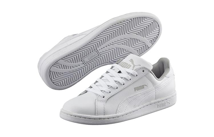 Puma Smash Collection Low Top Skateboard Shoes White Teenagers 360162-04