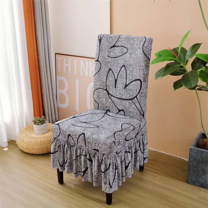 1/2/4/6Pcs Dining Chair Cover Print Elastic Chair Slipcover Case Stretch Chair Covers For Wedding El Banquet