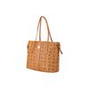 Geantă Tote cu Imprimeu Allover Monogramă Liz, Pânză Față-Verso cu Accente din Piele, de Mână, Crossbody, pe Umăr, Mărime Mică, pentru Femei, Culoare Maro