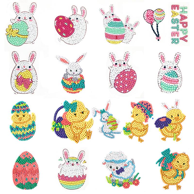 Easter Cartoon DIY Diamond Painting Stickers - Decorative Handmade Craft Kit