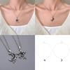 Stylish Star and Moon Friendship Pendant Necklaces Set of 2 Women Teens Girls Best Friend Jewelry Statement Pieces