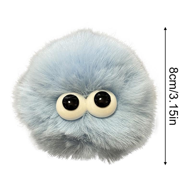 Hard Hat Ear 2pcs Creative Big Eyes Plush For Hardhat Funny Plush Ears Round Ear Headgear Decorations Head Doll Plush For Motorc