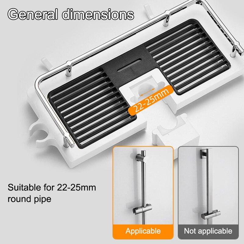 Sprchový úložný držák Zdarma Děrování Šampon podnos Stojan Zvedací tyč Koupelnový úložný organizér Koupelna Sprchová police XYZ