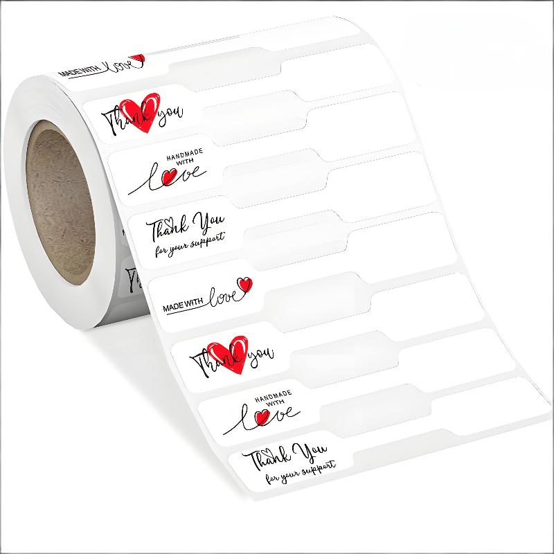 500Pcs/Roll Price Stickers Jewelry Price Tags Self Adhesive White Blank Sticker Kraft Paper Ring Necklace Earring Price Label