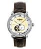 Friedrichshafe Brown Leather Strap Open Heart Gold Dial Automatic 85665 Men's Watch