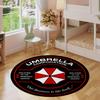 Resident Evil Umbrella Corporation Round Floor Mat, Welcome to the Research Center Non-Slip Rug