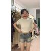 Women's Petite High-Waisted Straight Leg Denim Shorts - Summer 2025 Retro A-Line Hot Pants