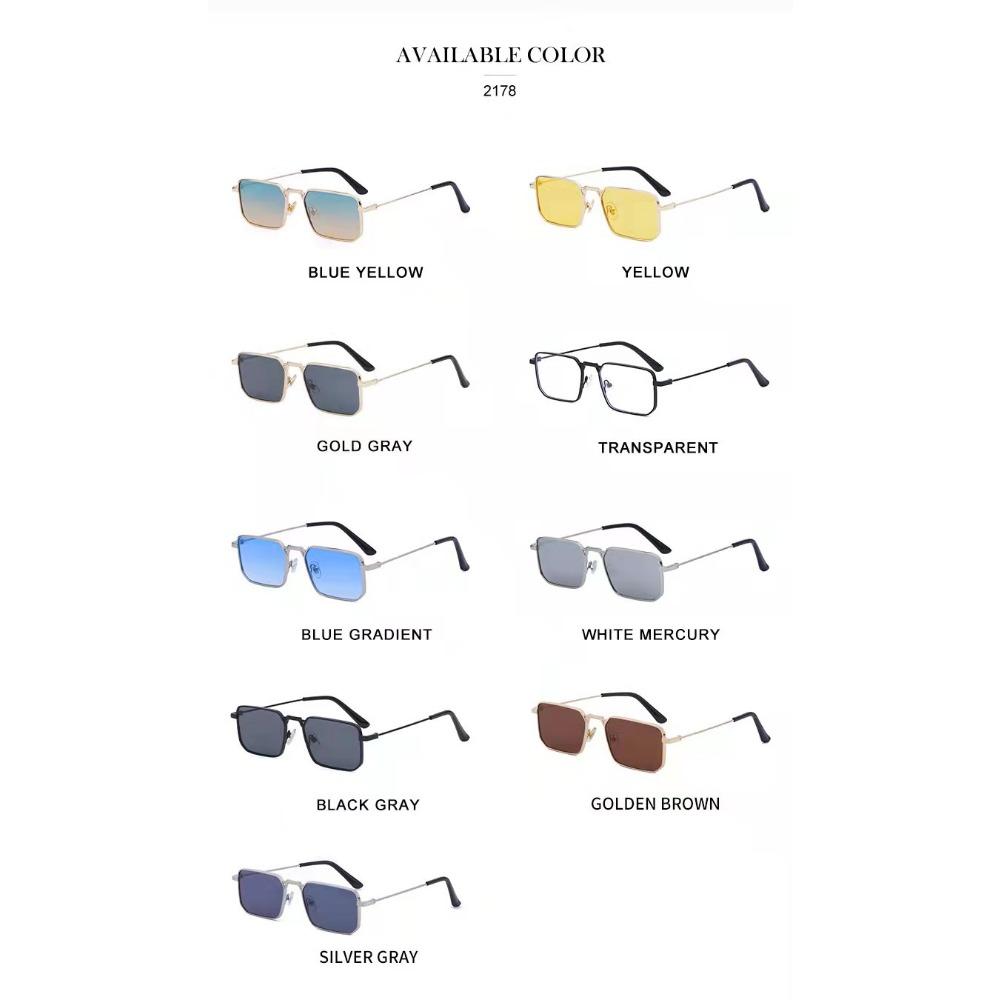 Luxury Designer Sunglasses for Men Women Retro Unique Metal Square Frame Classic Trendy Outdoor Sports UV Protection Eyewear