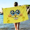Magic Shark Cute S-Spongebobs Bath Towel Microfiber Soft Water Absorbing Breathable For Girl Kids Decorative Beach Towel