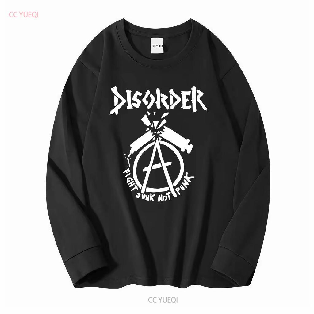 Disorder Fight Junk Thrash hardcore Punk rock band T shirt long or short sleeves vintage Washed graphic Unisex fashion Stylish