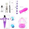 7/10/12/35pcs BDSM Bondage Restraint Kit Bullet Vibrator Handcuff Whip Mouth Gag Anal Bead Butt Plug Adult Game