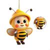 62KD Bees Ornament,Car Mirrorr Hangings Decorations Acrylic Car Rear View Mirrorr Hold