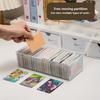 1Pc Clear Plastic Compartmentalized Organizer Box Holds 550+ Game Cards Storage Box With Adjustable Divider For Cards