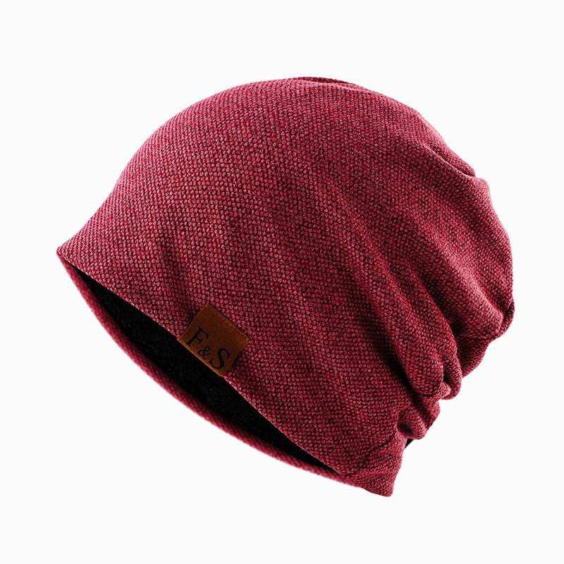 Hat Unisex Alphabet Autumn and Winter Baotou Knitted Hat Thin Comfortable Nightcap Fleece Thermal Overhead