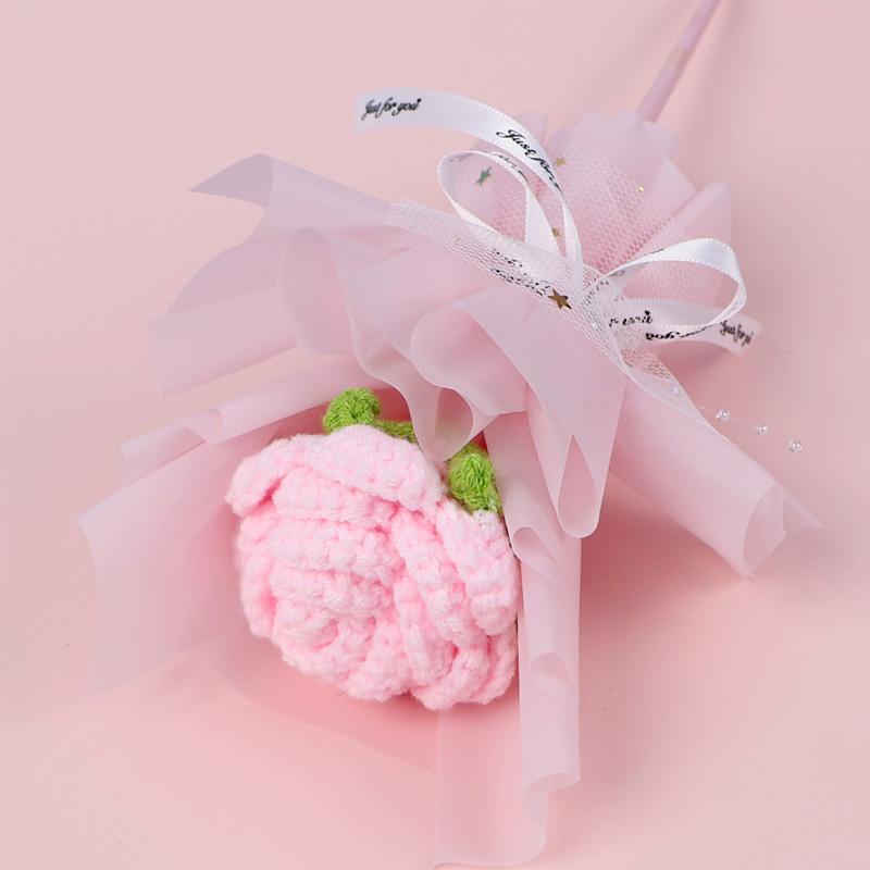 

1 шт. крючком поддельные свадебные украшения для дома на День святого Валентина букет роз ручной работы