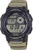 CASIO World Time Digital Watch Black X Khaki [Casio] Men's AE-1000W-5AV (Overseas Model)