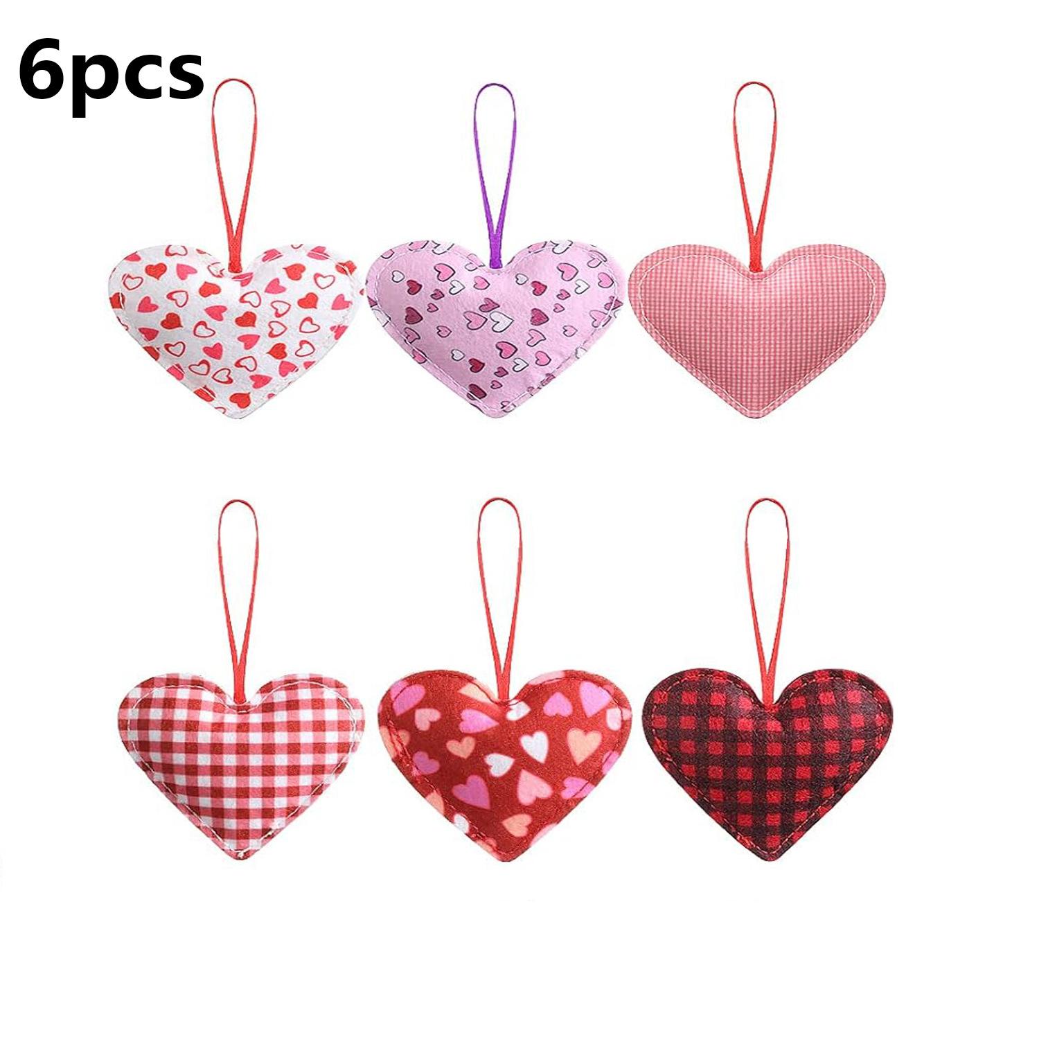 

6/12pcs Classic Heart-Shaped Valentine S Day Decorations, Love Themed Hanging Ornaments for Wedding, Home Decor, Window Display