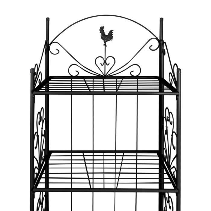 VidaXL Support pour plantes Carré Noir