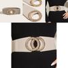 Vintage Ethnic Leather Belt For Women With Double Round Alloy Buckle For Dress And Coat