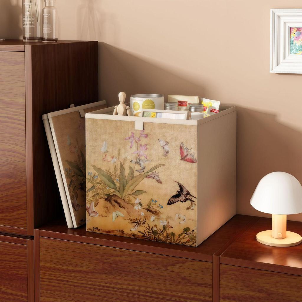 Aufbewahrungskorb aus geflochtenem Imitationsrattan für Spielzeug, Kleidung und Haushaltsgegenstände