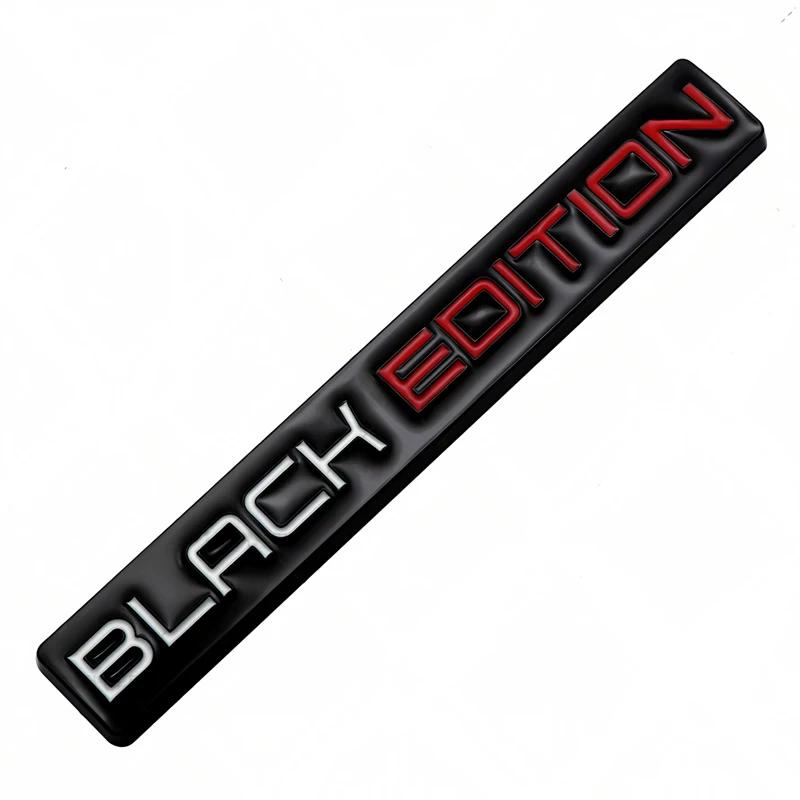Car Styling 3D Black Edition Decorative Metal Adhesive Logo Rear Trunk Badge Fender Sticker Body Emblem Decal Car Accessory