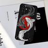 Japanese Art Dragon Yin Yang Phone Case For Samsung S25,S24,S23,S22,S21,S20,S10,Ultra,Plus,Lite,FE,Soft Silicone Black Cover