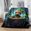 1pc Groot Printing Blanket - Soft, All-Season Throw for Office Blanket, Personalized Gift with Adorable Cartoon Design