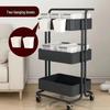 Mobile Snack Storage Rack with Wheels - Versatile Kitchen Shelf Trolley