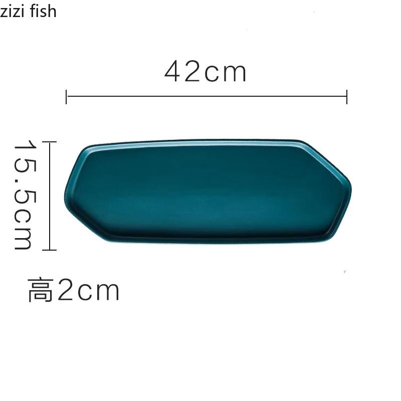 Japoński Nieregularny Ceramiczny Talerz do Sushi Jednolity Kolor Płaski Talerz Talerze Deserowe Talerzyki do Przekąsek Specjalna Zastawa Stołowa Restauracyjna