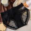 Ladies Summer Pure Sexy Lace Dot Mesh Comfortable Breathable Skin Friendly Waist Triangle Briefs