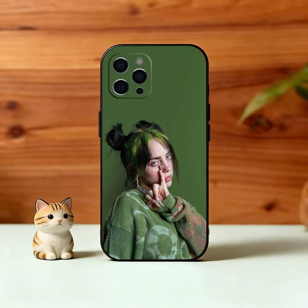 H-Happier Than Ever Phone Case For iPhone 17,16,15,14,13,12,11 Plus,Pro Max,XS,Soft Silicone Black Cover