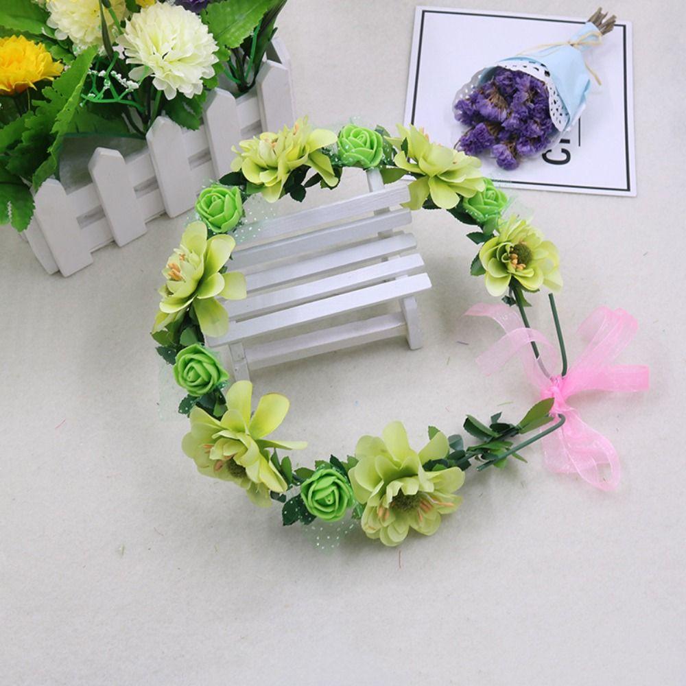 Party New Hair Hoop Flower Crowns Headband Floral Tiara Headband Women Headwear Rose Flower