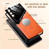 S23 Case PU Leather Car Magnetic Hard PC Cover For Samsung Galaxy S24 Ultra S25 Edge S22 S21 FE S20 S10 Plus Phone Cases