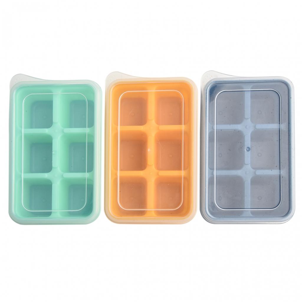 Σετ 3 Μεγάλου Μεγέθους Φόρμες Σιλικόνης για Παγάκια με Καπάκι Εύκολος Αποκαλουπωτής