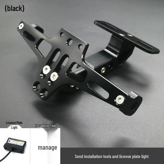 Adjustable CNC Aluminum Motorcycle License Plate Frame with Light for MSX