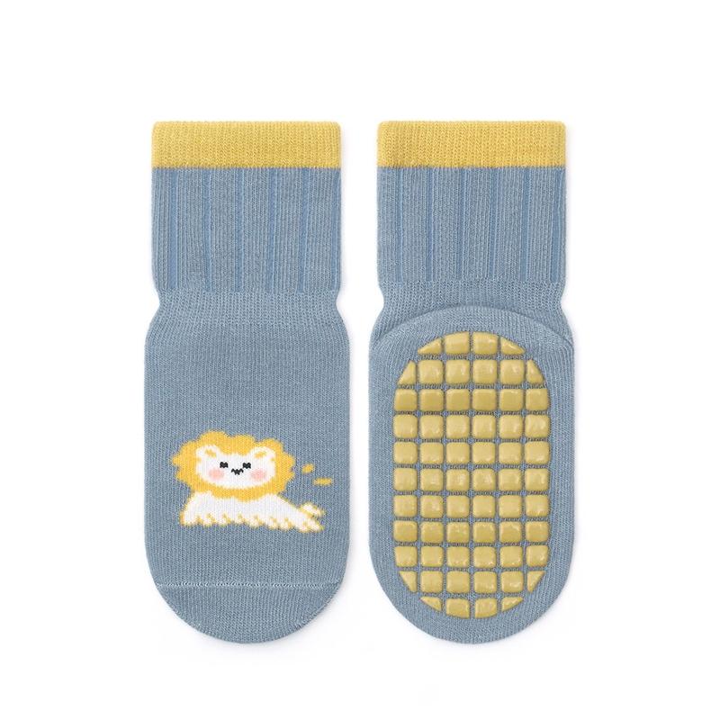 Cute Cartoon Baby Long Socks Rubber Bottom Anti-slip Children Floor Sock Spring Autumn Infant Cotton Socks 0-5Year Kids Footwear