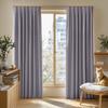 Deconovo Level 2 Set of 100cm Wide X 110cm Thick Shape UV Light Energy for Bedrooms and Living Gentle Lighting and Adjustable Light Gray Curtains,