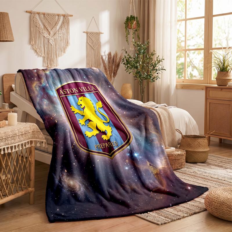 Aston Villa Fußball Druck Flanell Decke Weich Warm Sofa Bett Überwurf für Zuhause Büro Schlafzimmer