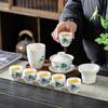 White Porcelain Mutton Fat Jade Kung Fu Tea Set - Perfect for Home, Workplace, or Gift