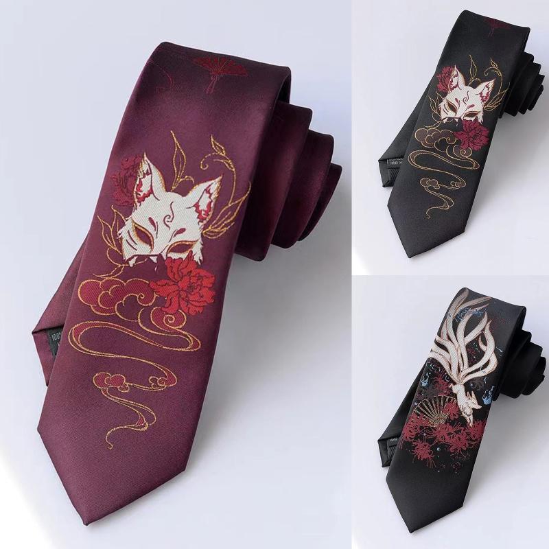 JK Uniform Tie Fox Tie Men Anime Ties For Men Hanfu Costume Photography Props Halloween Cosplay Props