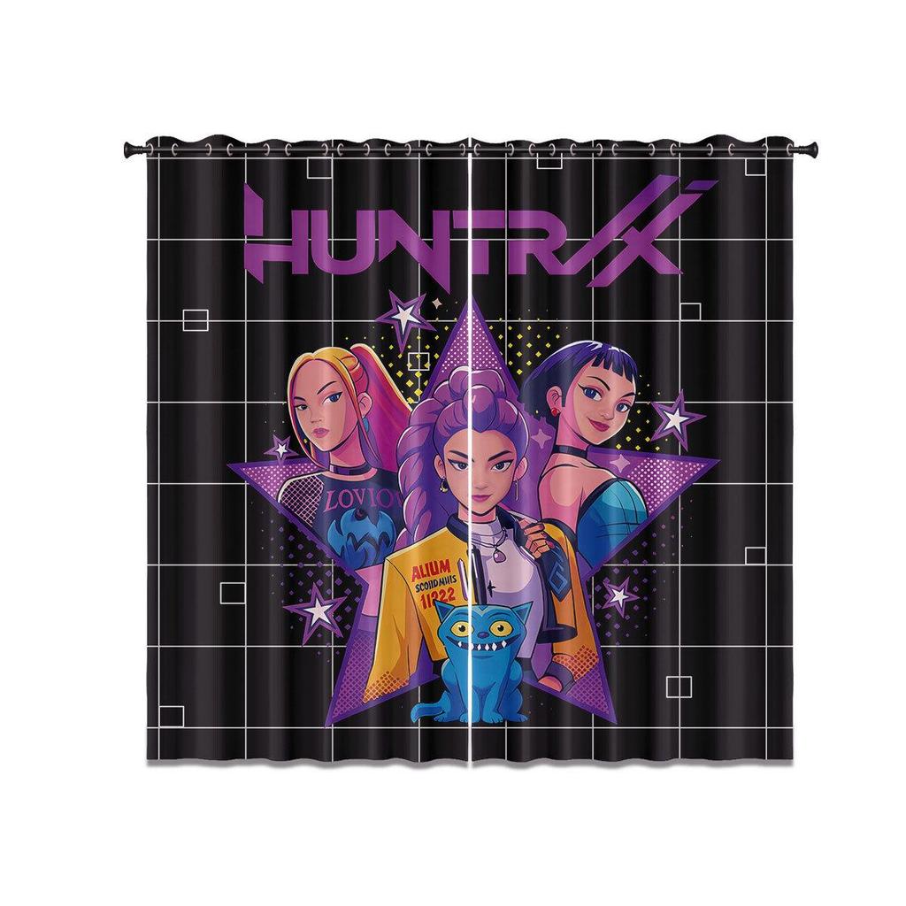 Dämonenjäger 3D Digitaldruck Verdunkelungsvorhänge - Benutzerdefiniertes Foto, Dick, Hochpräziser Sonnenschutz, Sonnenschutz, Grenzüberschreitend