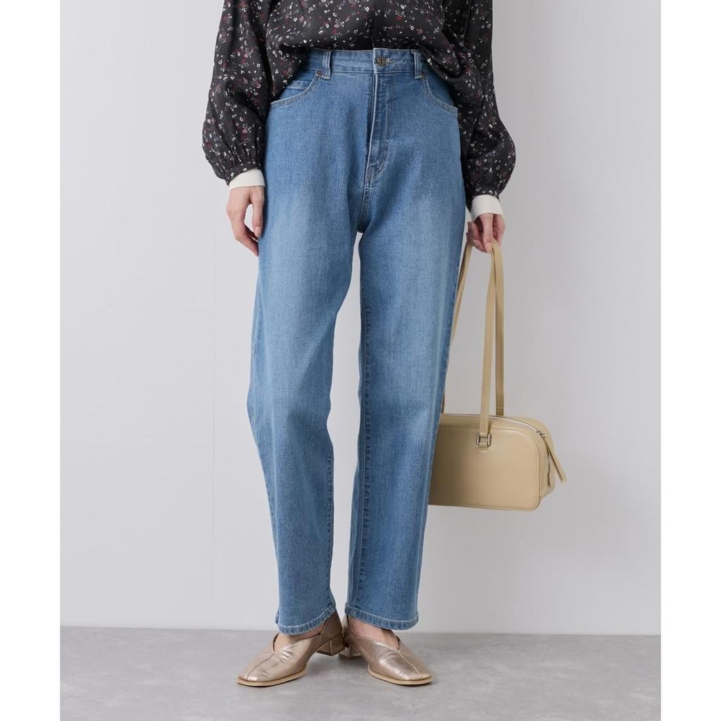 ROPE PICNIC Waist Revolution Denim Waist Shape Straight Denim Pants Blue 36 (44)