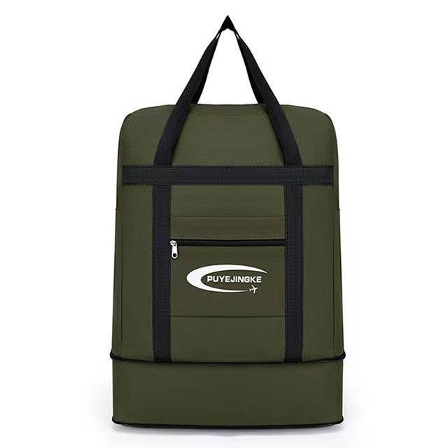 Convertible Canvas Handbag: Foldable, Double-Backed, Large Capacity for School and Travel